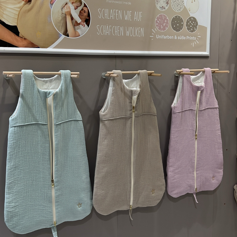 Babyschlafsack - gefüllt mit 100% Merinowolle