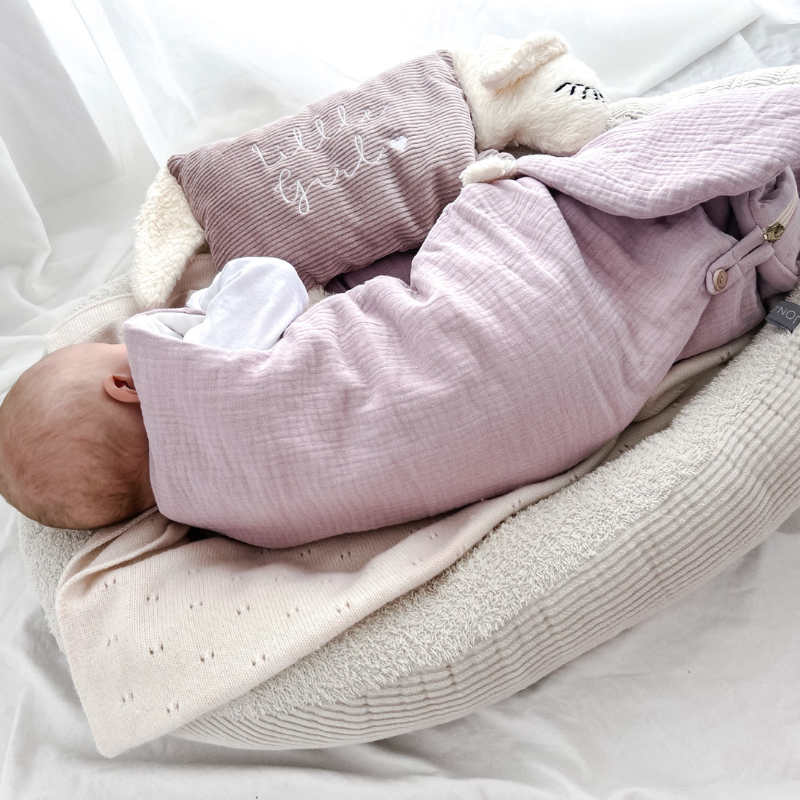 Babyschlafsack - gefüllt mit 100% Merinowolle