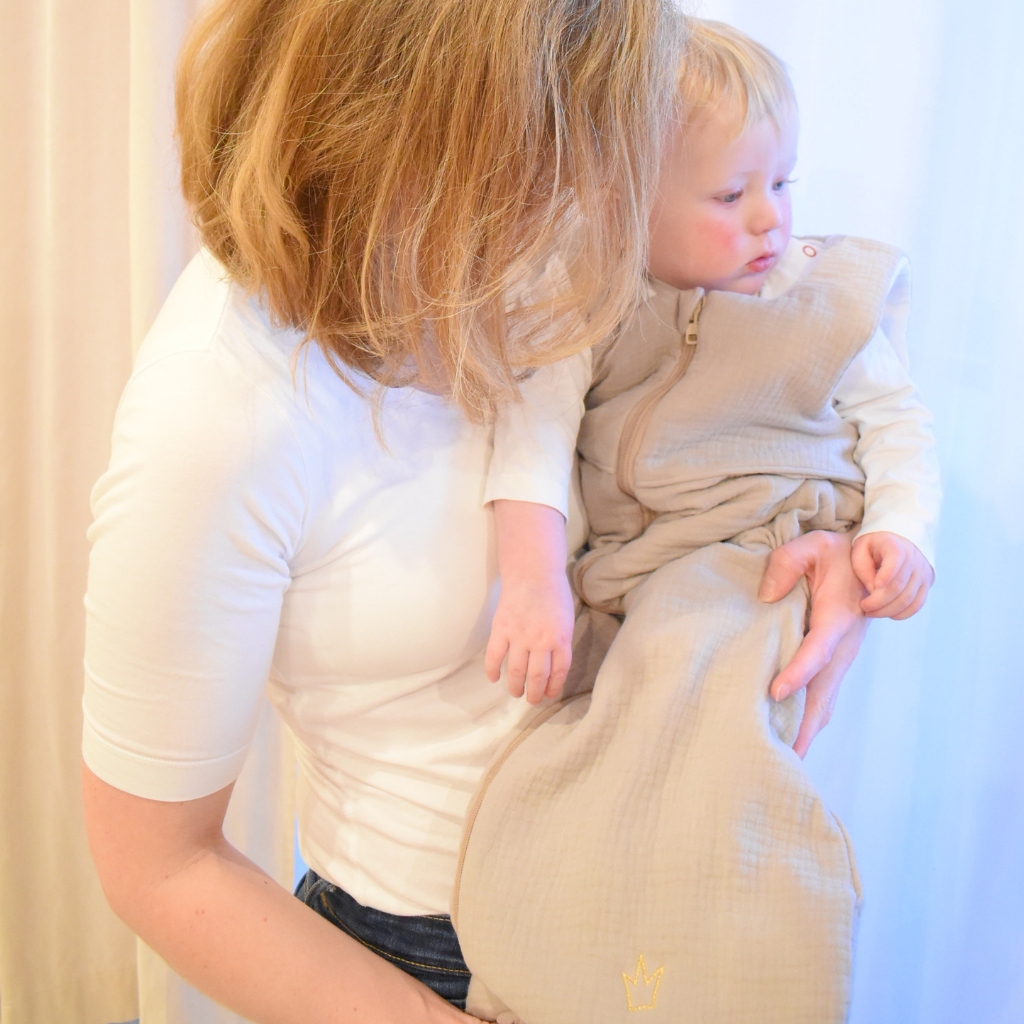 Babyschlafsack - gefüllt mit 100% Merinowolle