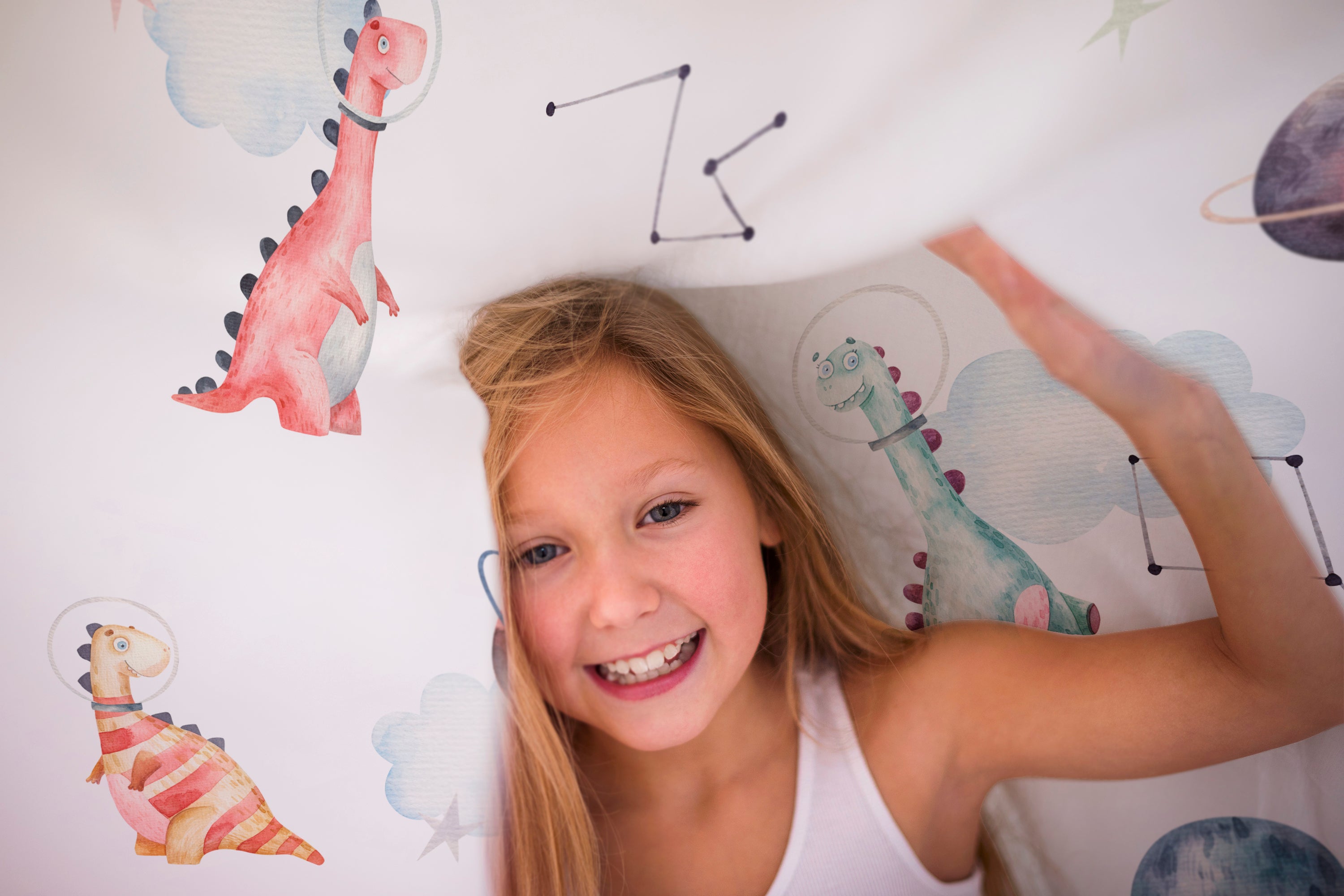 "Dino Galaxy" Premium Kinderbettwäsche