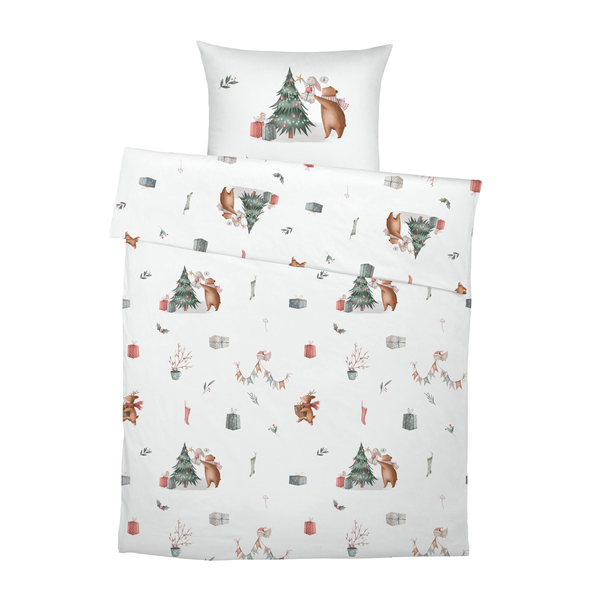 "Weihnachten im Wald" Premium Kinderbettwäsche