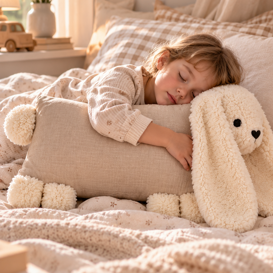 Kuschelhase XXL mit Merinowoll-Innenkissen