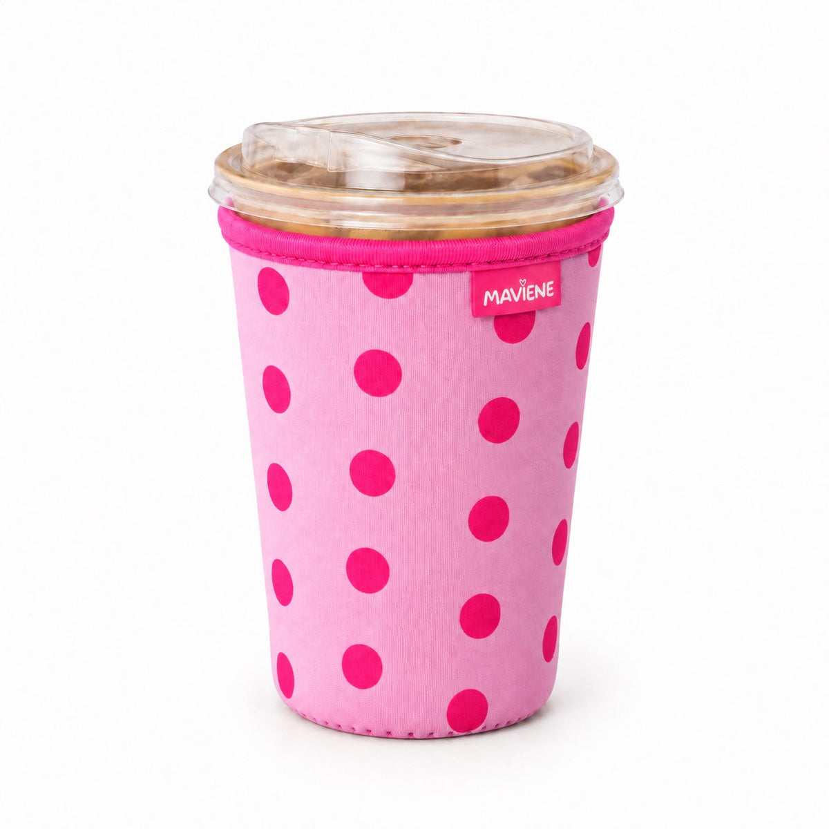 Becherhülle für Iced Coffee „Polka Dot Daydream“ mit Punkten