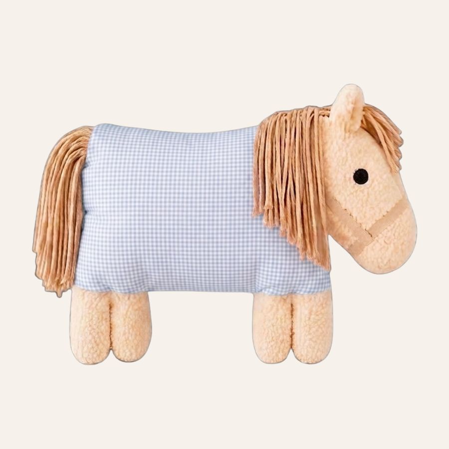 Kuschelpferd im Vichykaro Blau